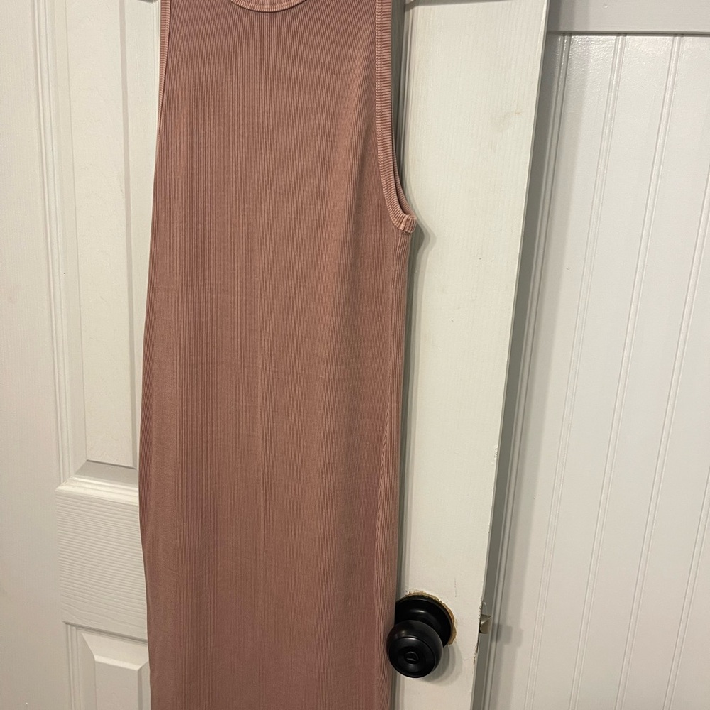 Old Navy Brown Tan Sheath Midi Dress